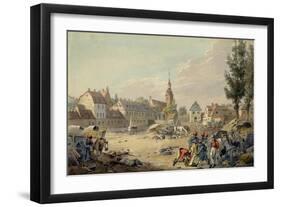 View of the Grimma Suburb, Leipzig, 1813-John Augustus Atkinson-Framed Giclee Print