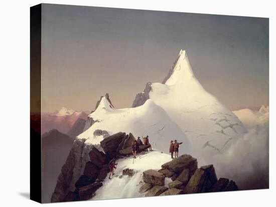 View of the Grossglocker Mountain-Marcus Pernhart-Stretched Canvas
