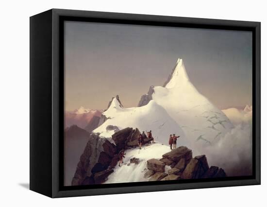 View of the Grossglocker Mountain-Marcus Pernhart-Framed Stretched Canvas