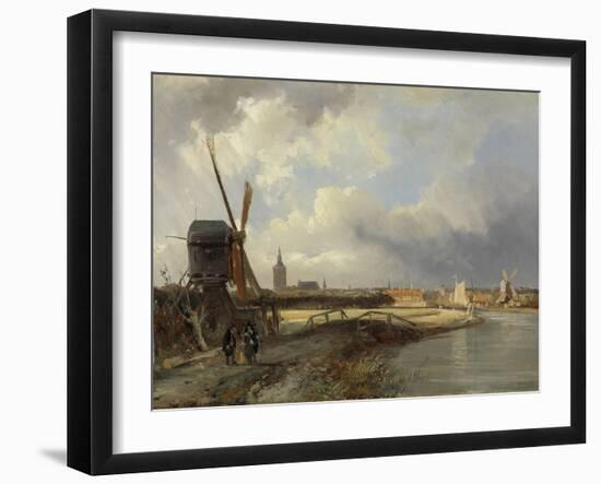 View of the Hague, Cornelis Springer-Cornelis Springer-Framed Art Print