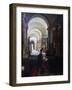 View of the Hall of Antiquities in the Louvre, 1832-null-Framed Giclee Print