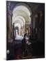 View of the Hall of Antiquities in the Louvre, 1832-null-Mounted Giclee Print