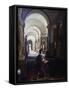 View of the Hall of Antiquities in the Louvre, 1832-null-Framed Stretched Canvas