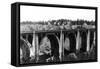 View of the Hangman Bridge - Spokane, WA-Lantern Press-Framed Stretched Canvas