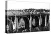 View of the Hangman Bridge - Spokane, WA-Lantern Press-Stretched Canvas