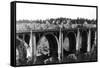 View of the Hangman Bridge - Spokane, WA-Lantern Press-Framed Stretched Canvas