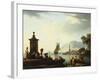 View of the Harbor at Genoa, 1773-Claude Joseph Vernet-Framed Giclee Print