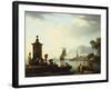 View of the Harbor at Genoa, 1773-Claude Joseph Vernet-Framed Giclee Print