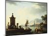 View of the Harbor at Genoa, 1773-Claude Joseph Vernet-Mounted Giclee Print