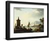 View of the Harbor at Genoa, 1773-Claude Joseph Vernet-Framed Giclee Print