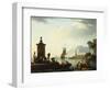 View of the Harbor at Genoa, 1773-Claude Joseph Vernet-Framed Giclee Print