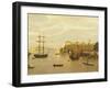 View of the Harbor by Johan Knutson, 1870, Finland 19th Century-null-Framed Giclee Print