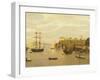 View of the Harbor by Johan Knutson, 1870, Finland 19th Century-null-Framed Giclee Print