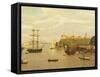 View of the Harbor by Johan Knutson, 1870, Finland 19th Century-null-Framed Stretched Canvas