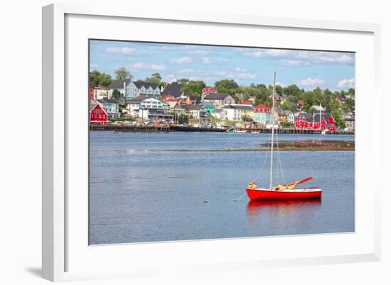 View of the Harbour and Waterfront of Lunenburg, Nova Scotia, Canada. Lunenburg is a Historic Port-onepony-Framed Photographic Print