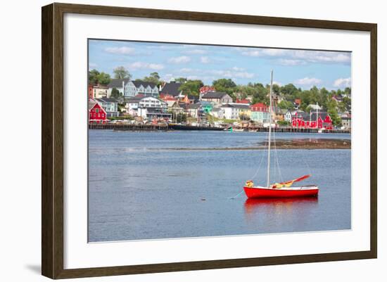 View of the Harbour and Waterfront of Lunenburg, Nova Scotia, Canada. Lunenburg is a Historic Port-onepony-Framed Photographic Print