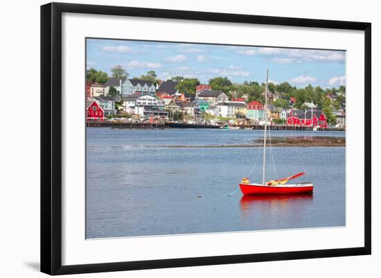 View of the Harbour and Waterfront of Lunenburg, Nova Scotia, Canada. Lunenburg is a Historic Port-onepony-Framed Photographic Print
