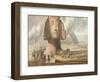 View of the Head of the Sphinx and the Pyramid of Khafre, circa 1790-Louis-Francois Cassas-Framed Giclee Print