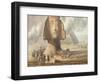 View of the Head of the Sphinx and the Pyramid of Khafre, circa 1790-Louis-Francois Cassas-Framed Giclee Print