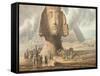 View of the Head of the Sphinx and the Pyramid of Khafre, circa 1790-Louis-Francois Cassas-Framed Stretched Canvas