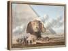 View of the head of the Sphinx and the Pyramid of Khafre, Giza, Egypt, c1790-Louis-Francois Cassas-Stretched Canvas