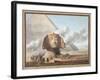 View of the head of the Sphinx and the Pyramid of Khafre, Giza, Egypt, c1790-Louis-Francois Cassas-Framed Giclee Print