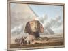 View of the head of the Sphinx and the Pyramid of Khafre, Giza, Egypt, c1790-Louis-Francois Cassas-Mounted Giclee Print