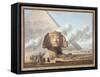 View of the head of the Sphinx and the Pyramid of Khafre, Giza, Egypt, c1790-Louis-Francois Cassas-Framed Stretched Canvas