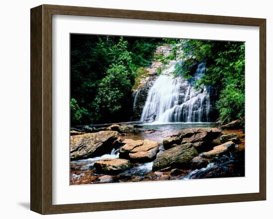 View of the Helton Creek Falls, Chattahoochee-Oconee National Forest, Georgia, USA-null-Framed Photographic Print