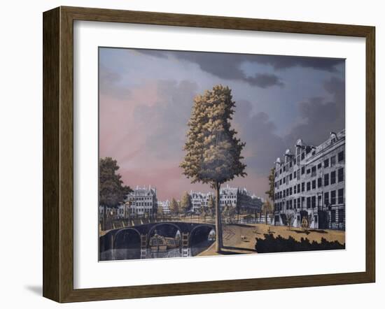 View of the Herengracht Overlooking Binnenamstel and the Nieuwe Herengracht, Amsterdam, 1776-Jonas Zeuner-Framed Giclee Print