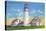 View of the Highland Lighthouse - Cape Cod, MA-Lantern Press-Stretched Canvas