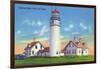 View of the Highland Lighthouse - Cape Cod, MA-Lantern Press-Framed Art Print