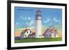 View of the Highland Lighthouse - Cape Cod, MA-Lantern Press-Framed Premium Giclee Print