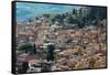 View of the Hill Town of Taormina, Sicily, Italy, Mediterranean, Europe-Martin Child-Framed Stretched Canvas