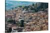 View of the Hill Town of Taormina, Sicily, Italy, Mediterranean, Europe-Martin Child-Stretched Canvas