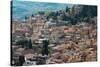 View of the Hill Town of Taormina, Sicily, Italy, Mediterranean, Europe-Martin Child-Stretched Canvas