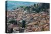 View of the Hill Town of Taormina, Sicily, Italy, Mediterranean, Europe-Martin Child-Stretched Canvas