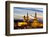 View of the Historic Centre of Dresden at Night, Saxony, Germany, Europe-Miles Ertman-Framed Photographic Print