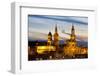 View of the Historic Centre of Dresden at Night, Saxony, Germany, Europe-Miles Ertman-Framed Photographic Print