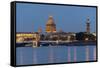 View of the Historic Heart along the Neva River, St. Petersburg, Russia, Europe-Miles Ertman-Framed Stretched Canvas