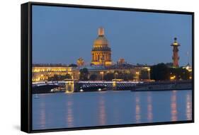 View of the Historic Heart along the Neva River, St. Petersburg, Russia, Europe-Miles Ertman-Framed Stretched Canvas