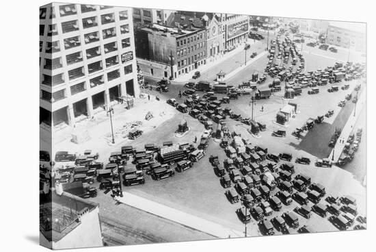 View of the Holland Tunnel Entrance before a Holiday-Philip Gendreau-Stretched Canvas