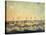 View of the Hongs at Canton with Danish, Austrian, American, Swedish, British and Dutch Factories-null-Stretched Canvas