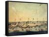 View of the Hongs at Canton with Danish, Austrian, American, Swedish, British and Dutch Factories-null-Framed Stretched Canvas