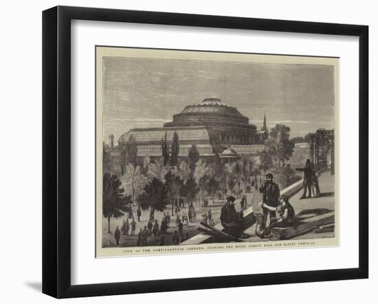 View of the Horticultural Gardens, Showing the Royal Albert Hall and Albert Memorial-null-Framed Giclee Print