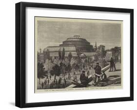 View of the Horticultural Gardens, Showing the Royal Albert Hall and Albert Memorial-null-Framed Giclee Print