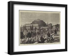 View of the Horticultural Gardens, Showing the Royal Albert Hall and Albert Memorial-null-Framed Premium Giclee Print