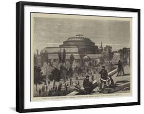 View of the Horticultural Gardens, Showing the Royal Albert Hall and Albert Memorial-null-Framed Giclee Print