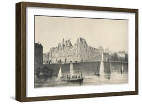 View of the Hotel De Ville and the Pont Darcole, 1915-JB Arnout-Framed Giclee Print