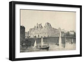 View of the Hotel De Ville and the Pont Darcole, 1915-JB Arnout-Framed Giclee Print